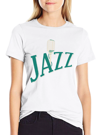 Jazz Music T-Shirt Microphone Graphic