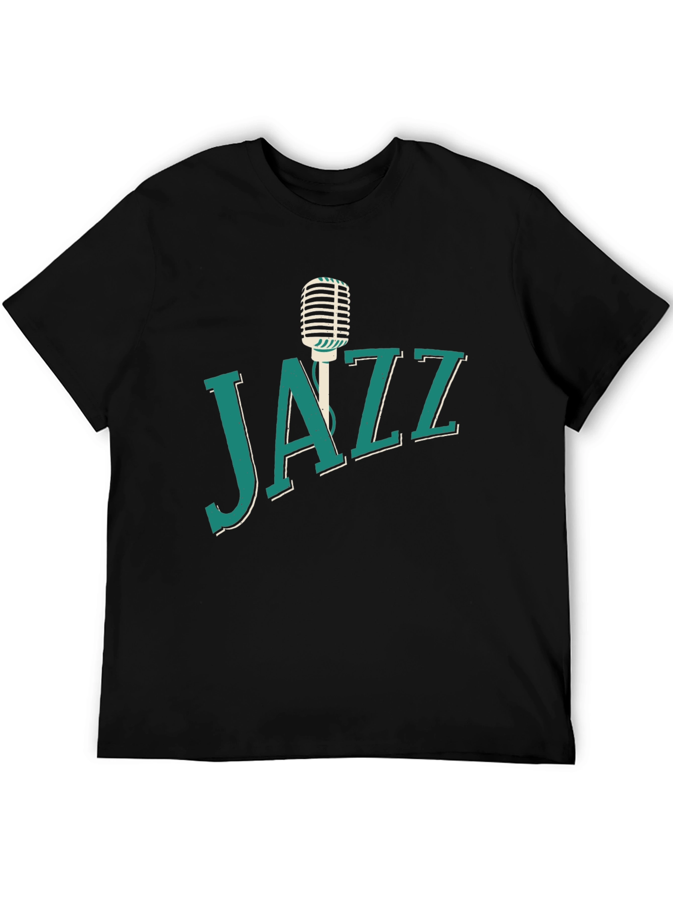 Jazz Music T-Shirt Microphone Graphic