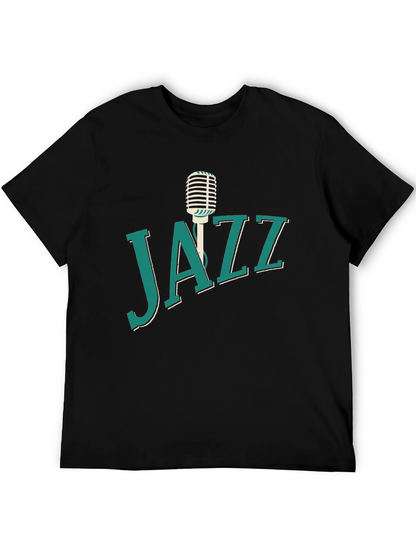 Jazz Music T-Shirt Microphone Graphic