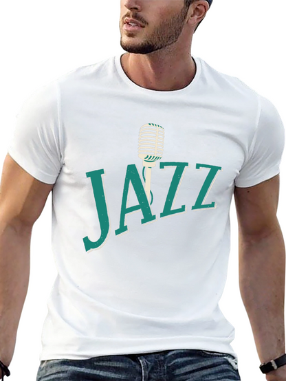 Jazz Music T-Shirt Microphone Graphic