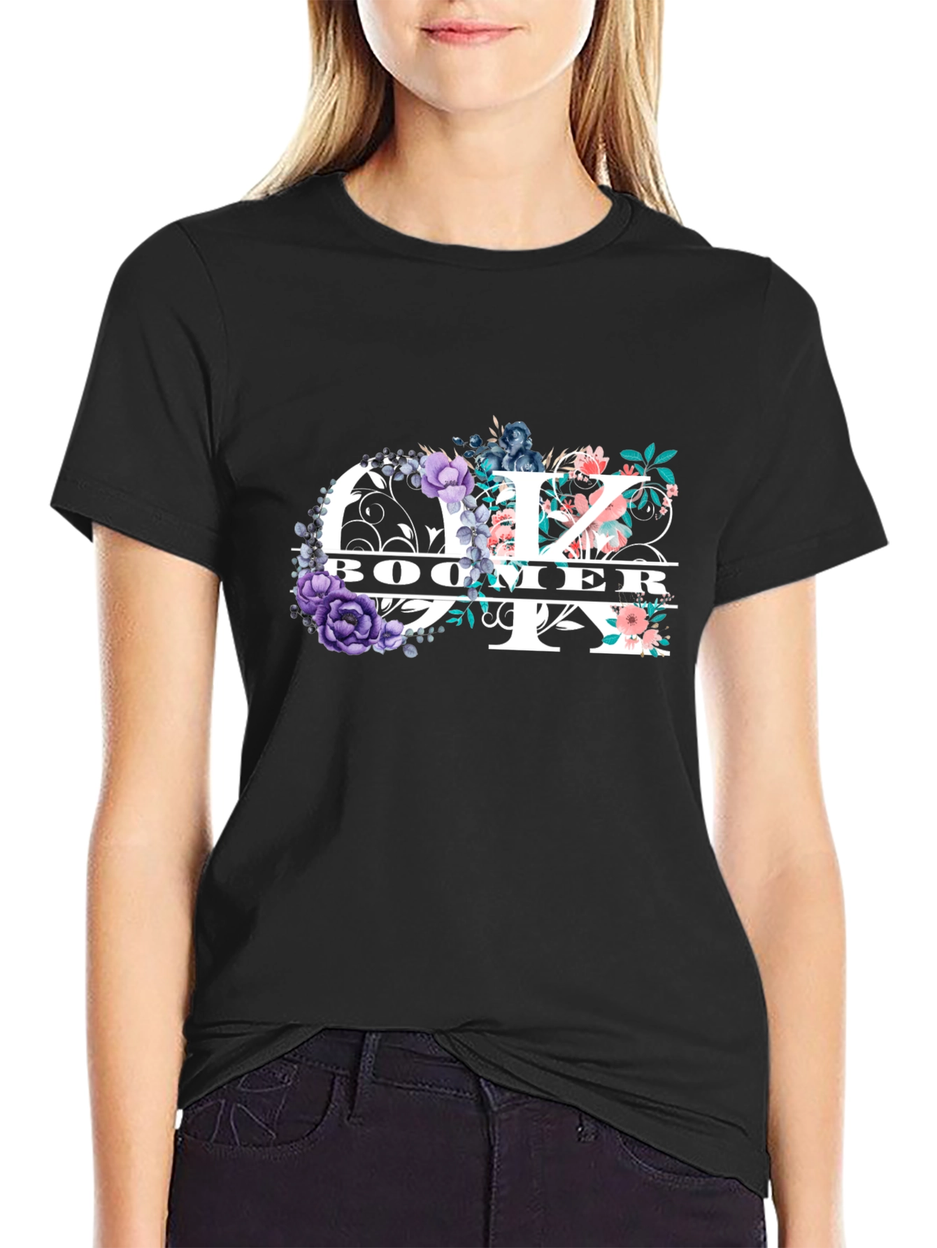 Floral Boomer T-Shirt - Stylish & Unique