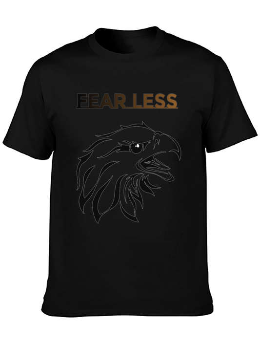 Fearless Eagle Graphic Tee - Black Cotton Blend