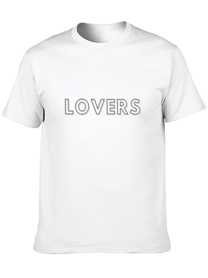 Lovers Graphic Print Black T-Shirt