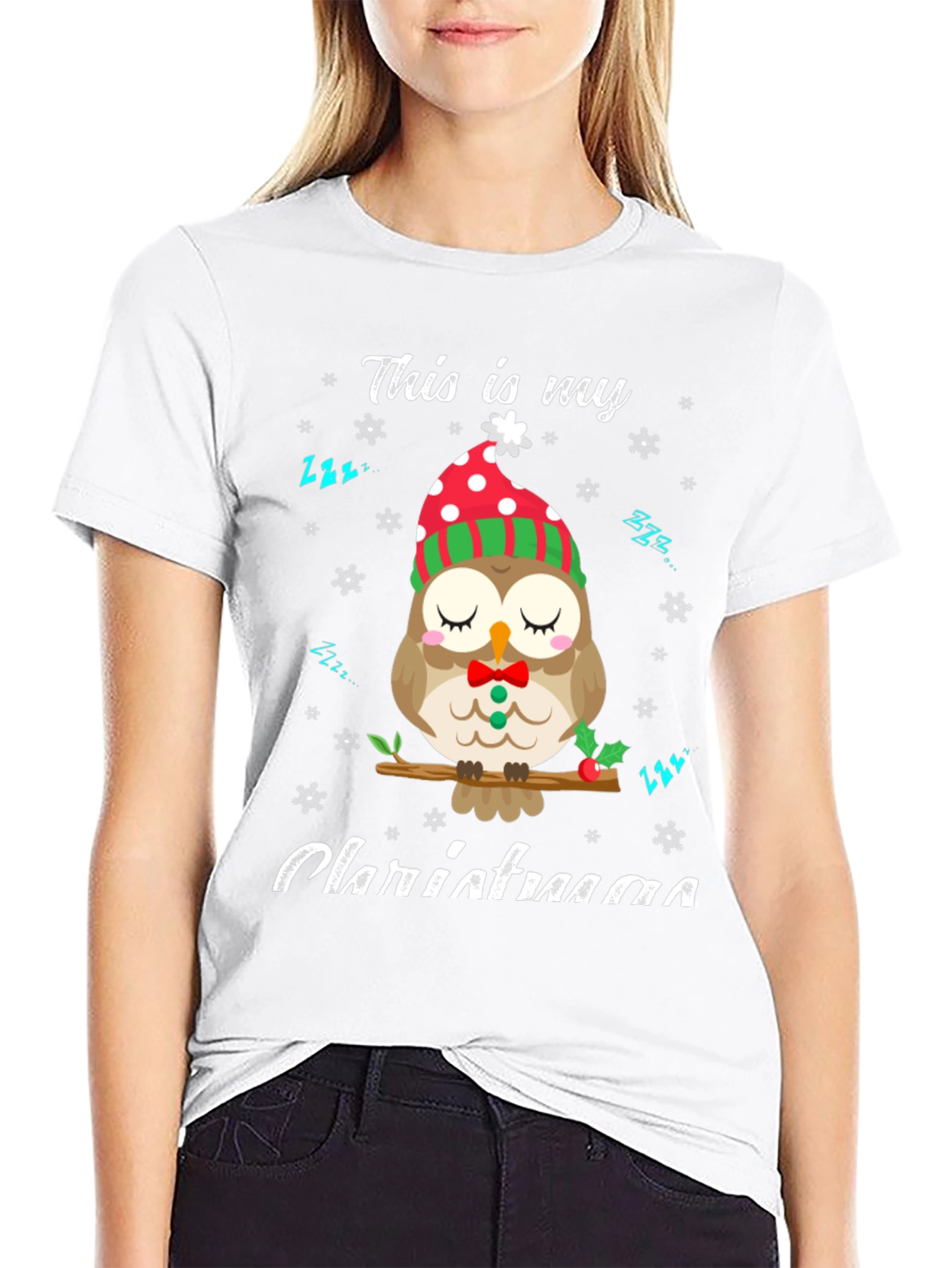 Cute Owl Christmas T-Shirt: Cozy Holiday Style
