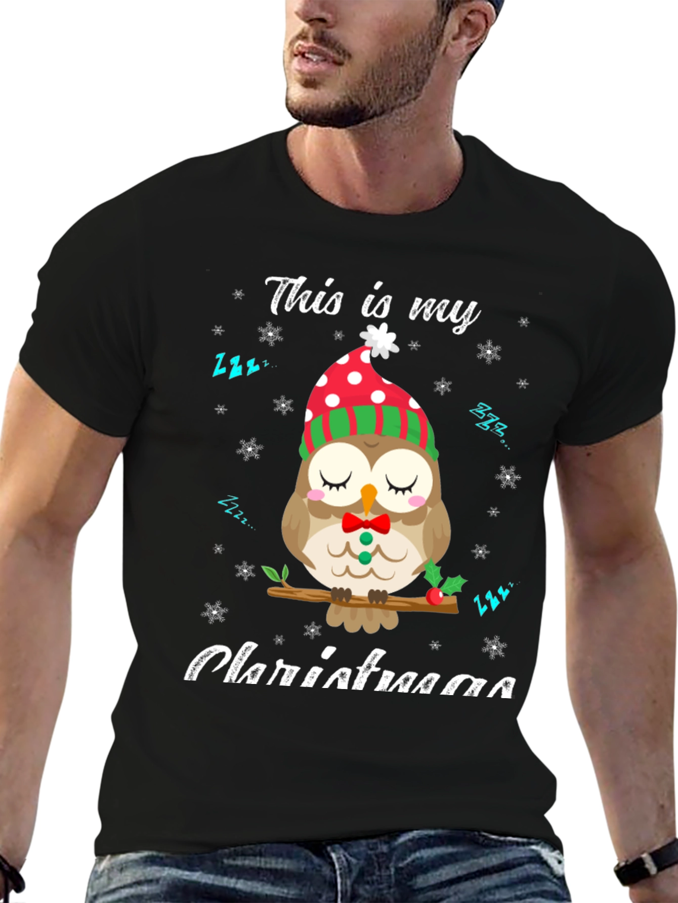 Cute Owl Christmas T-Shirt: Cozy Holiday Style
