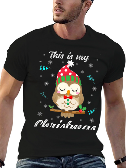 Cute Owl Christmas T-Shirt: Cozy Holiday Style