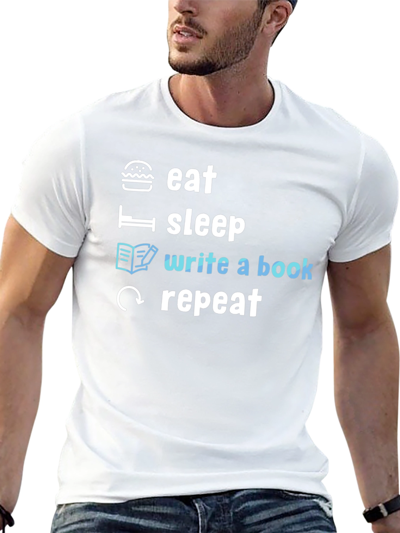 Eat Sleep Write a Book Repeat T-Shirt