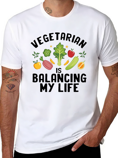 Vegetarian Balancing My Life T-Shirt