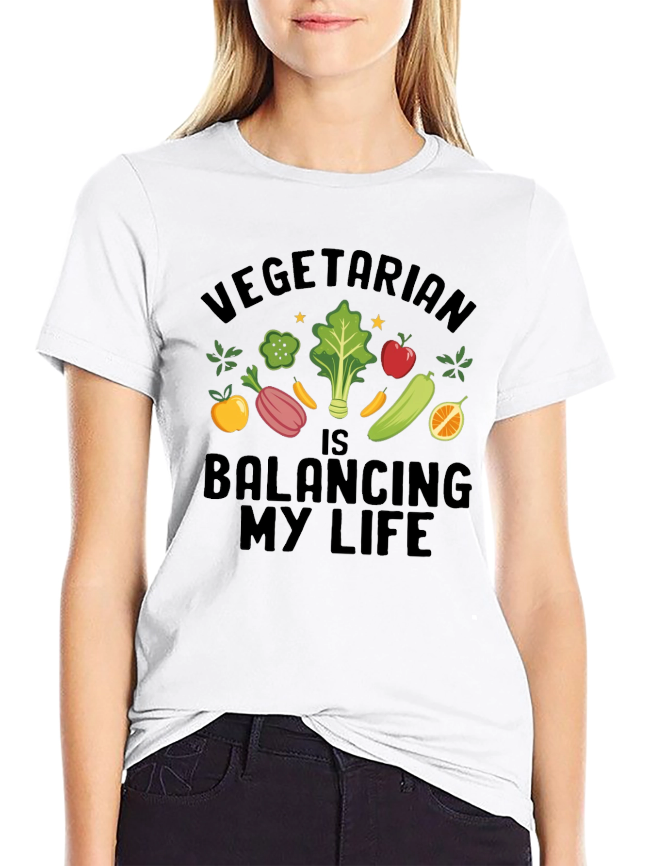 Vegetarian Balancing My Life T-Shirt