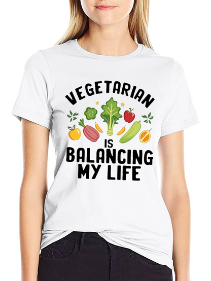 Vegetarian Balancing My Life T-Shirt