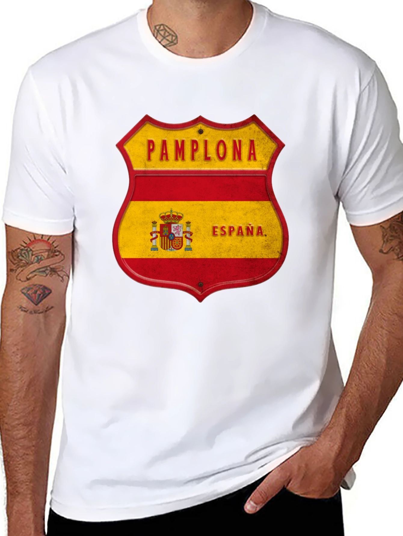 Pamplona Espana Shield T-Shirt
