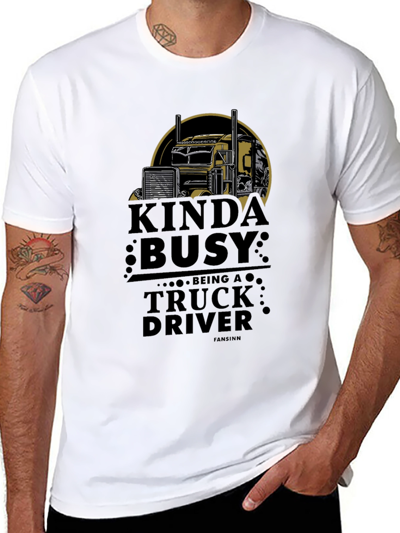 Kinda Busy Truck Driver Graphic T-Shirt