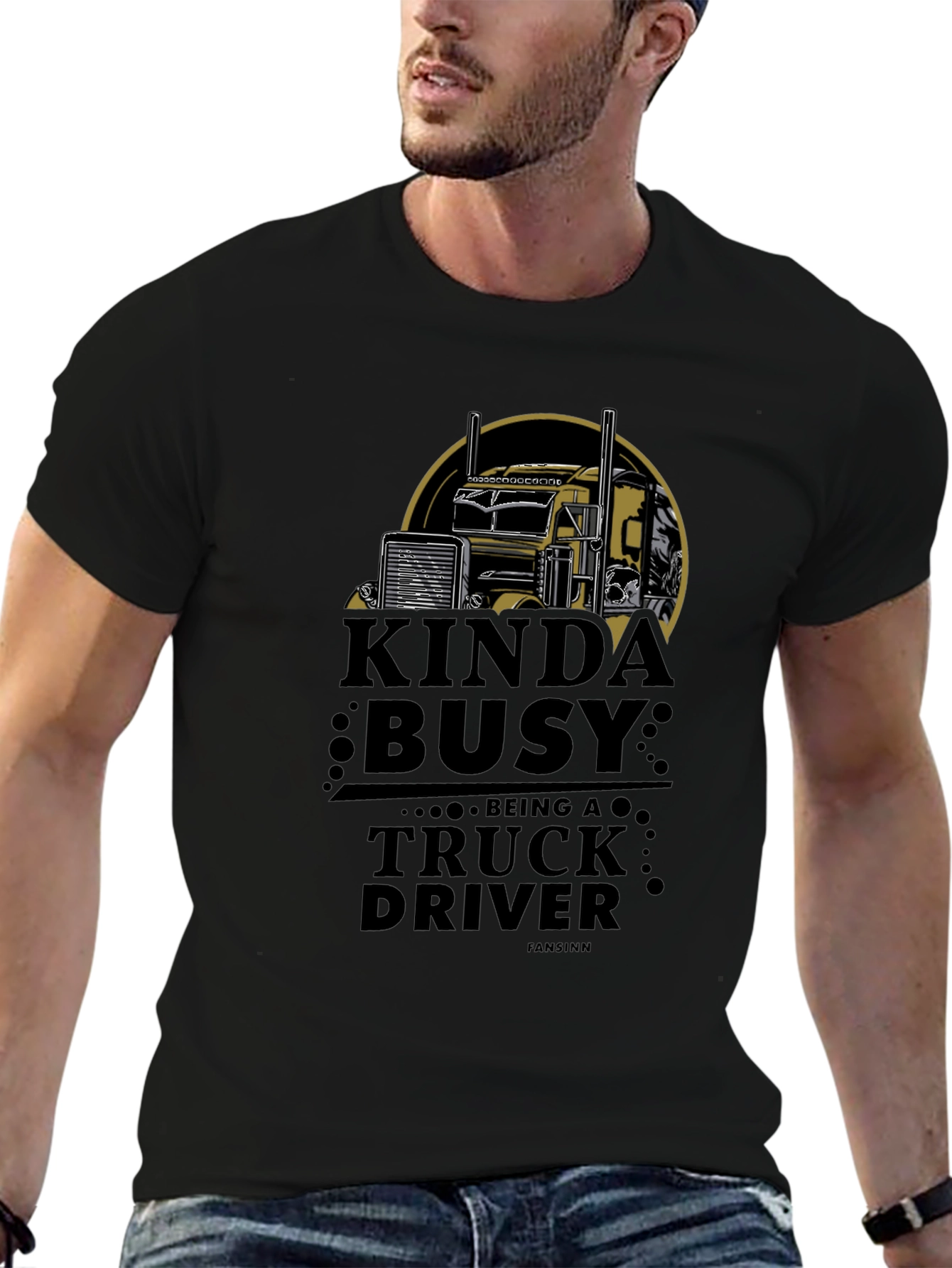Kinda Busy Truck Driver Graphic T-Shirt