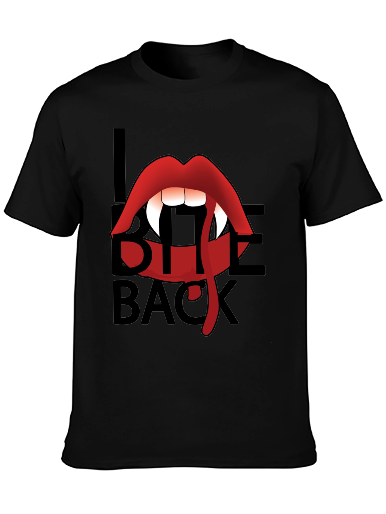 I Bite Back Vampire Lips T-Shirt