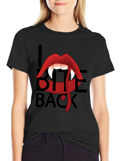 I Bite Back Vampire Lips T-Shirt