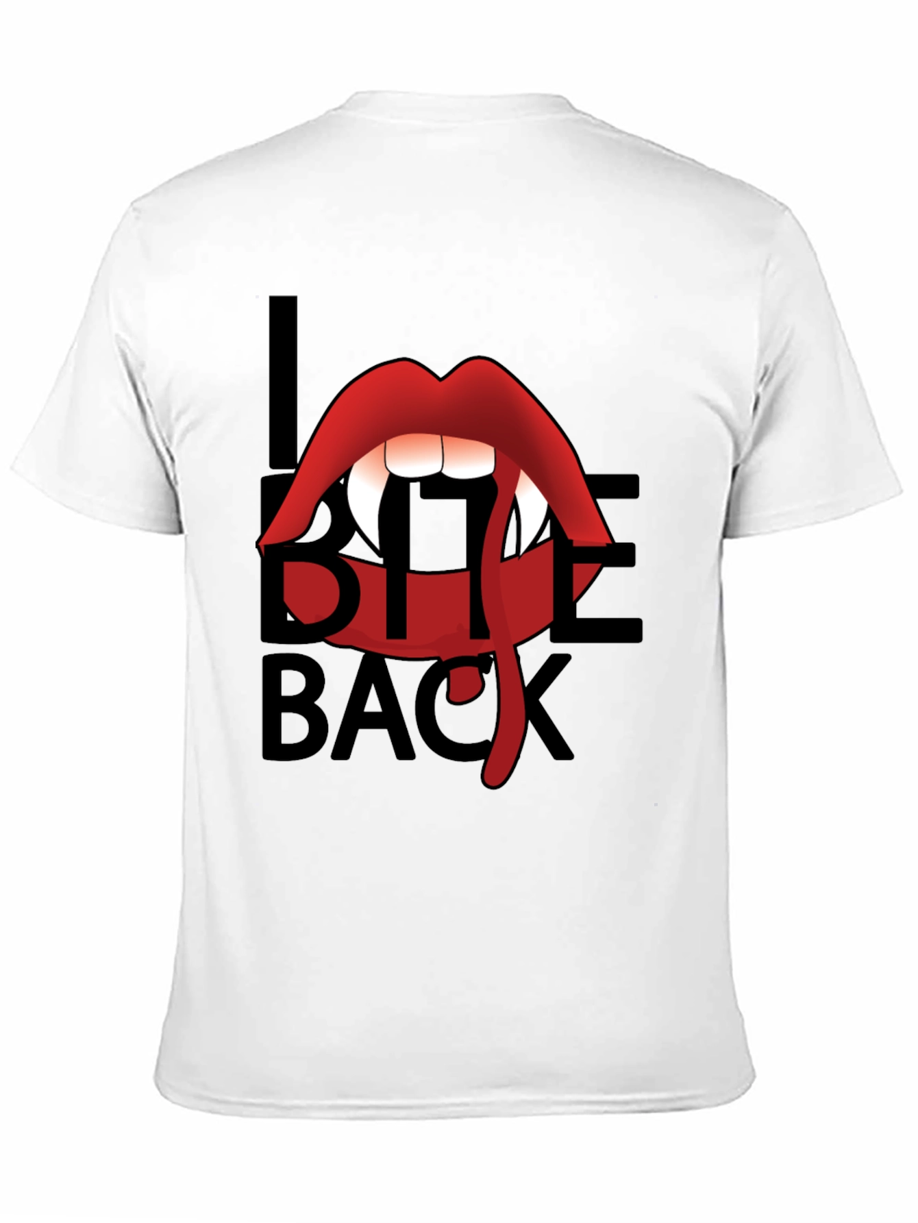I Bite Back Vampire Lips T-Shirt