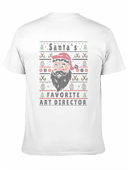 Santas Favorite Art Director Christmas Knit T-Shirt