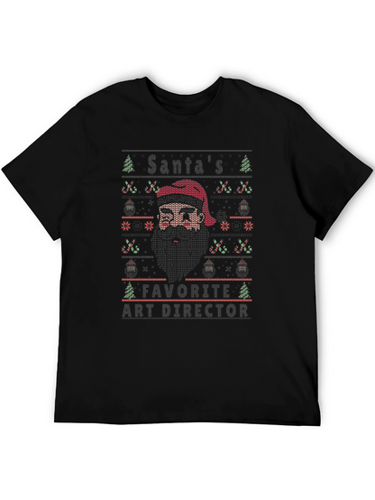 Santas Favorite Art Director Christmas Knit T-Shirt