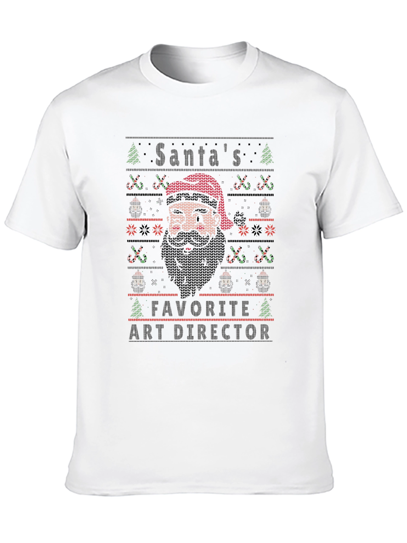 Santas Favorite Art Director Christmas Knit T-Shirt