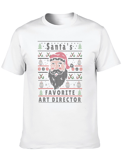 Santas Favorite Art Director Christmas Knit T-Shirt