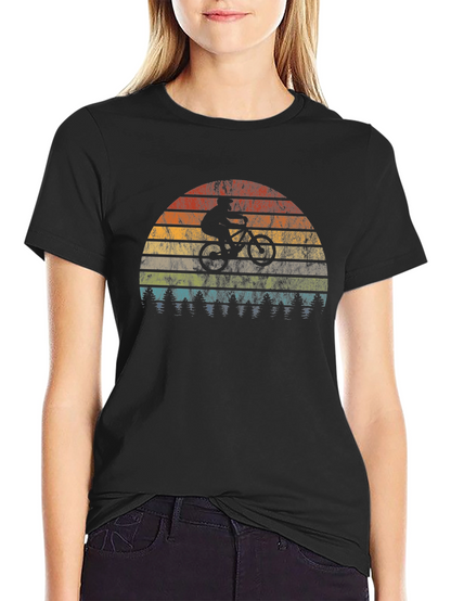 Mountain Bike Sunset Graphic Tee