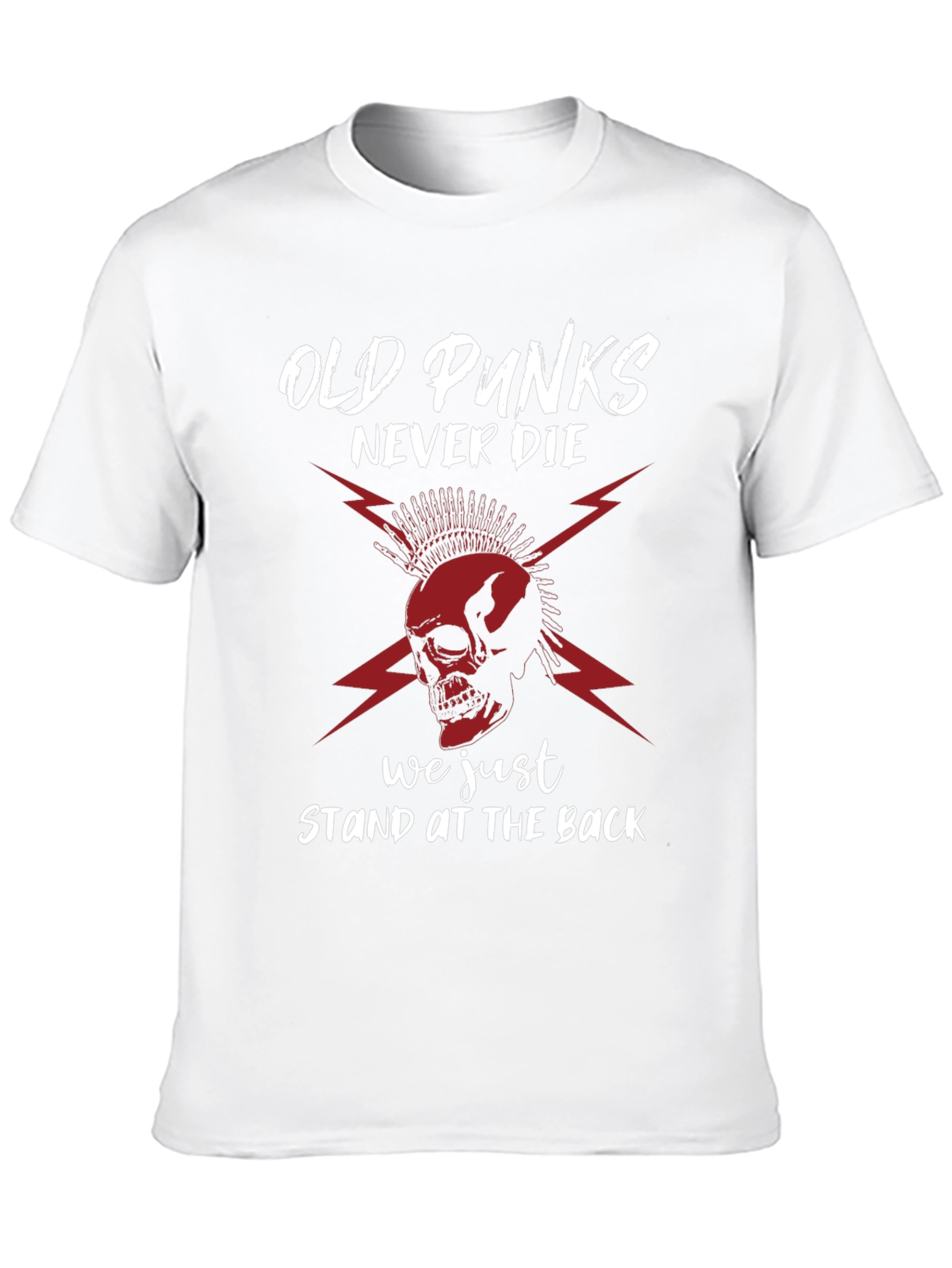 Old Punks Never Die T-Shirt - Skull Graphic Tee