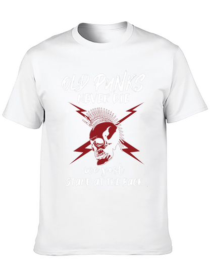 Old Punks Never Die T-Shirt - Skull Graphic Tee