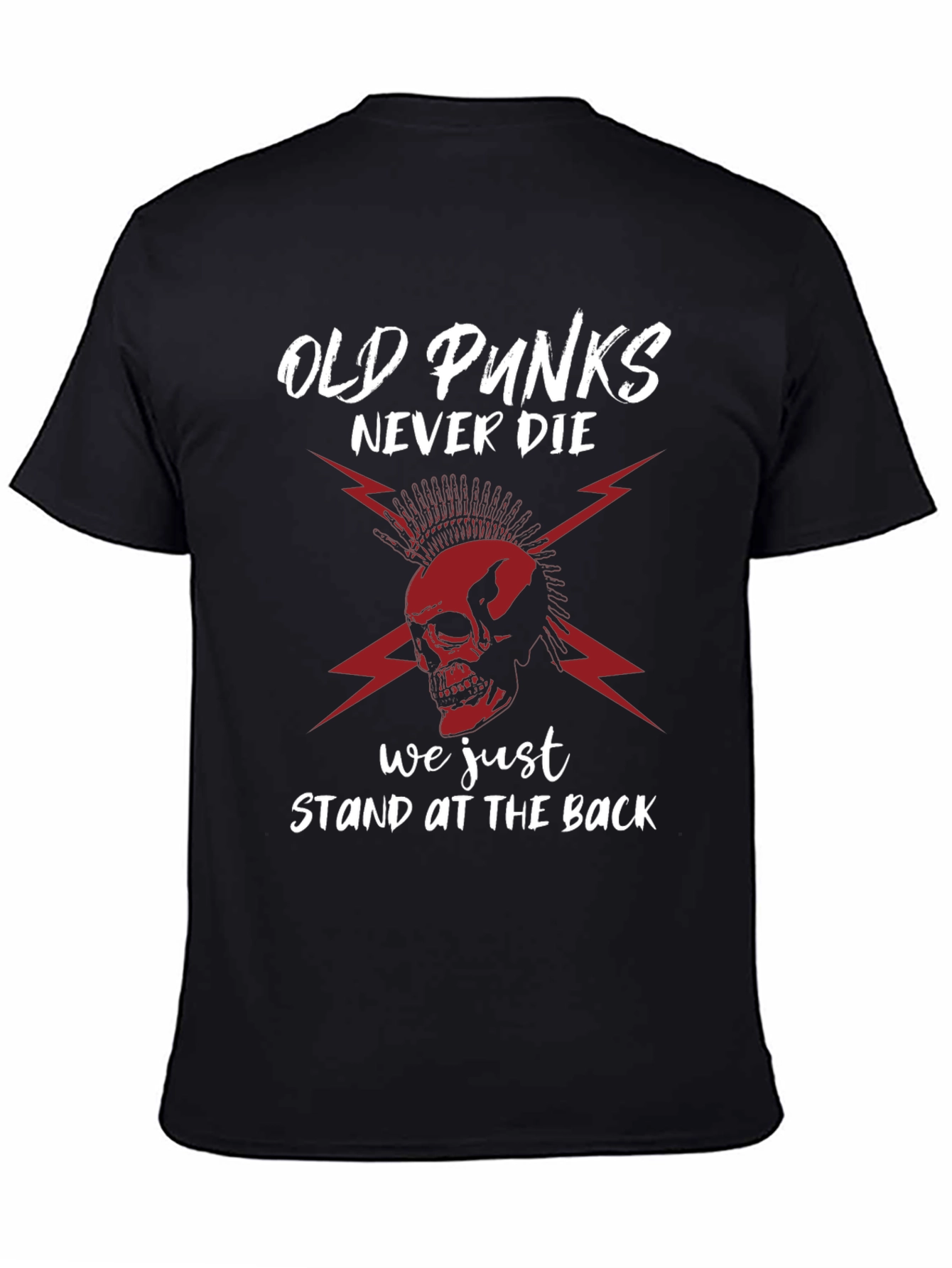 Old Punks Never Die T-Shirt - Skull Graphic Tee