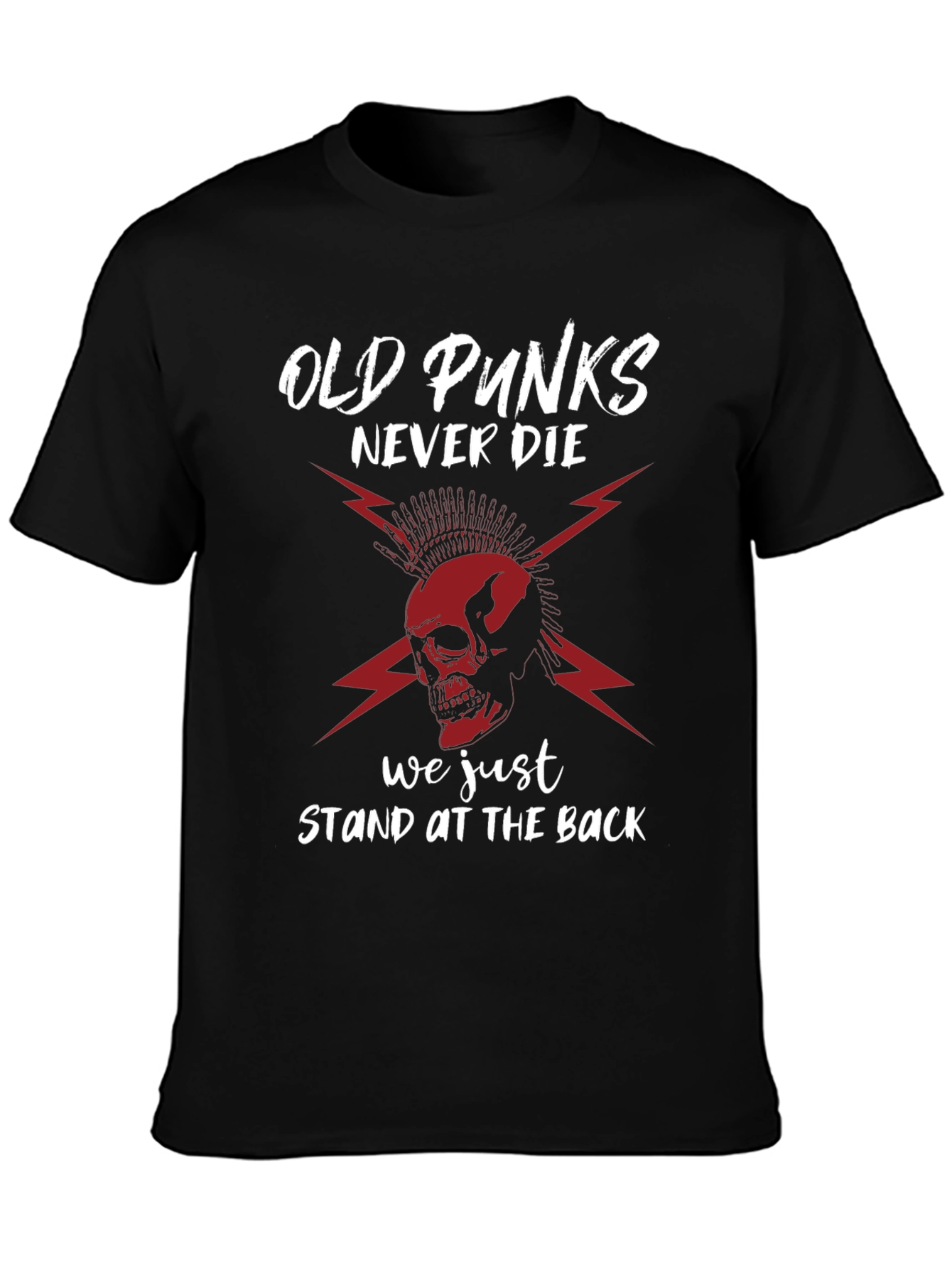 Old Punks Never Die T-Shirt - Skull Graphic Tee