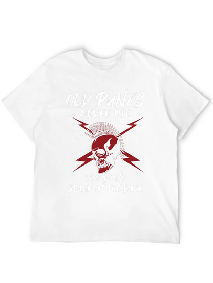 Old Punks Never Die T-Shirt - Skull Graphic Tee