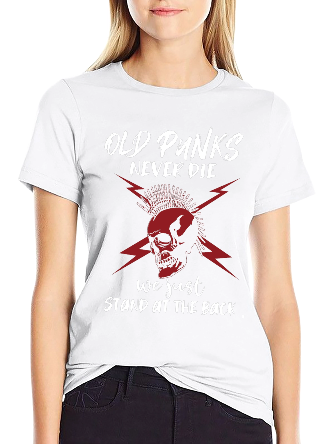 Old Punks Never Die T-Shirt - Skull Graphic Tee