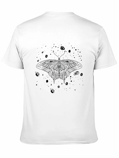 Cosmic Moth Graphic Tee - Black Cotton