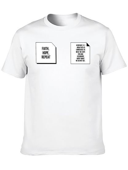 Faith Hope Repeat Graphic Tee - Black