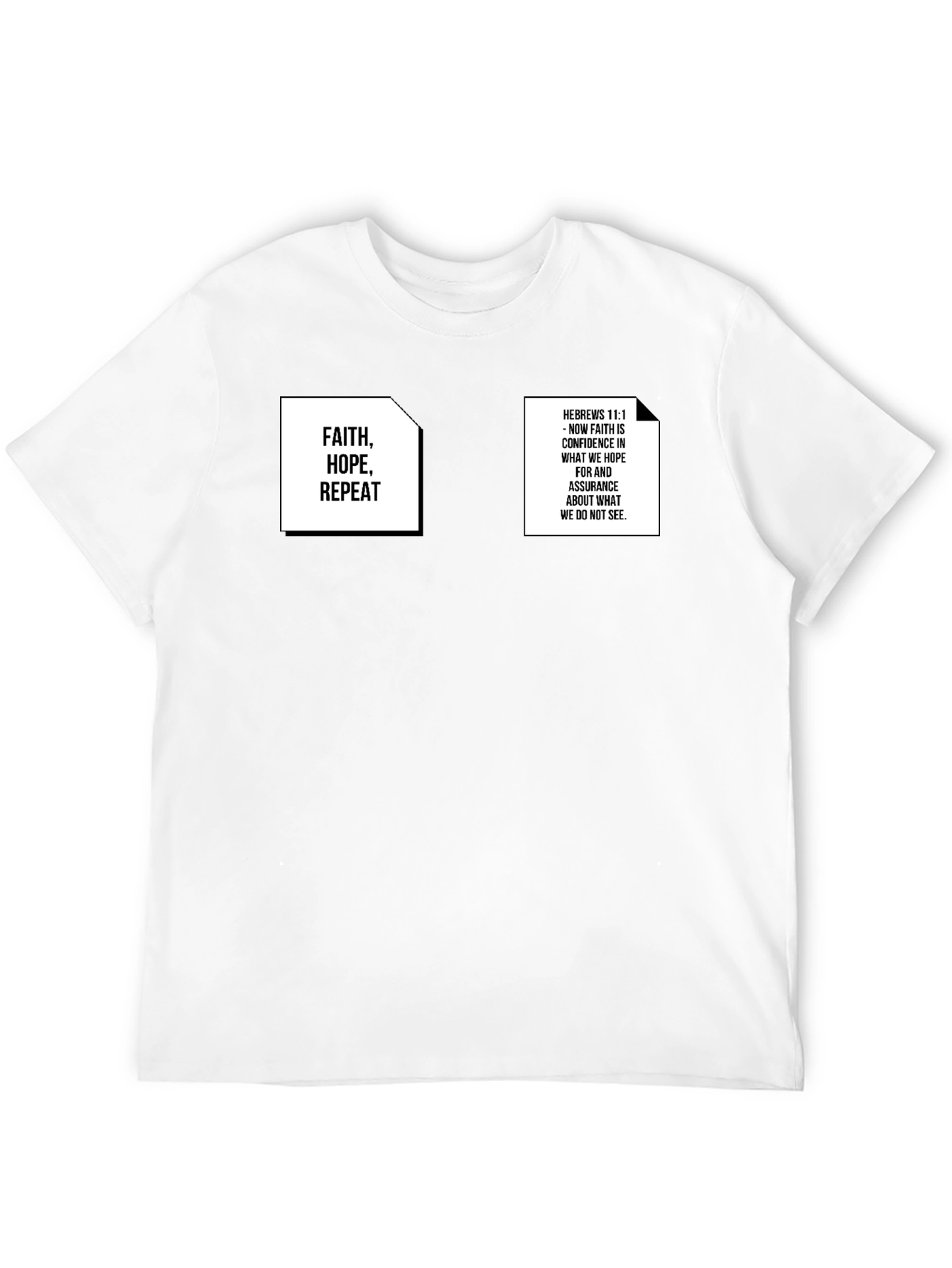 Faith Hope Repeat Graphic Tee - Black