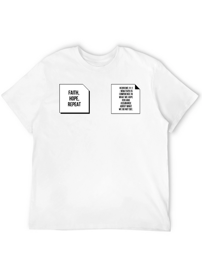 Faith Hope Repeat Graphic Tee - Black