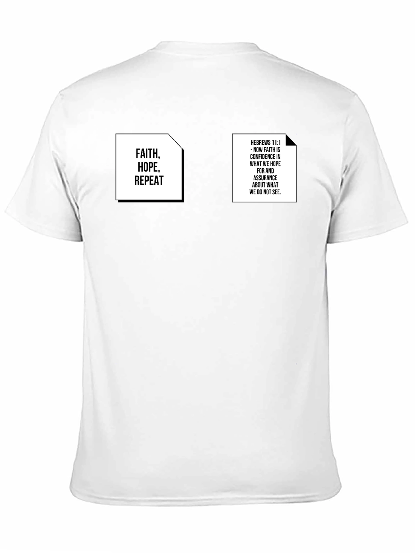 Faith Hope Repeat Graphic Tee - Black