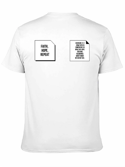 Faith Hope Repeat Graphic Tee - Black
