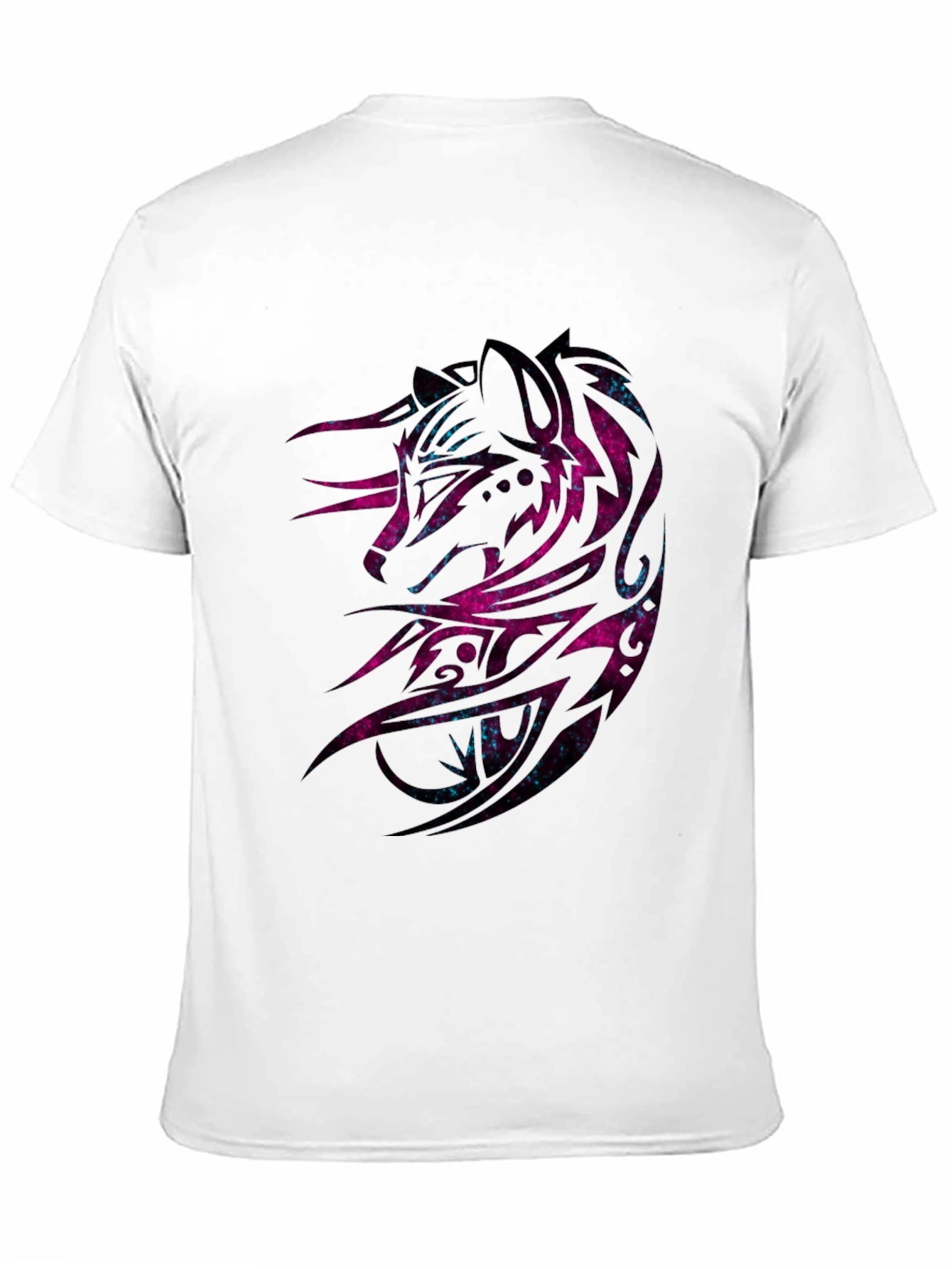 Galaxy Wolf Graphic Tee - Mens Black T-Shirt