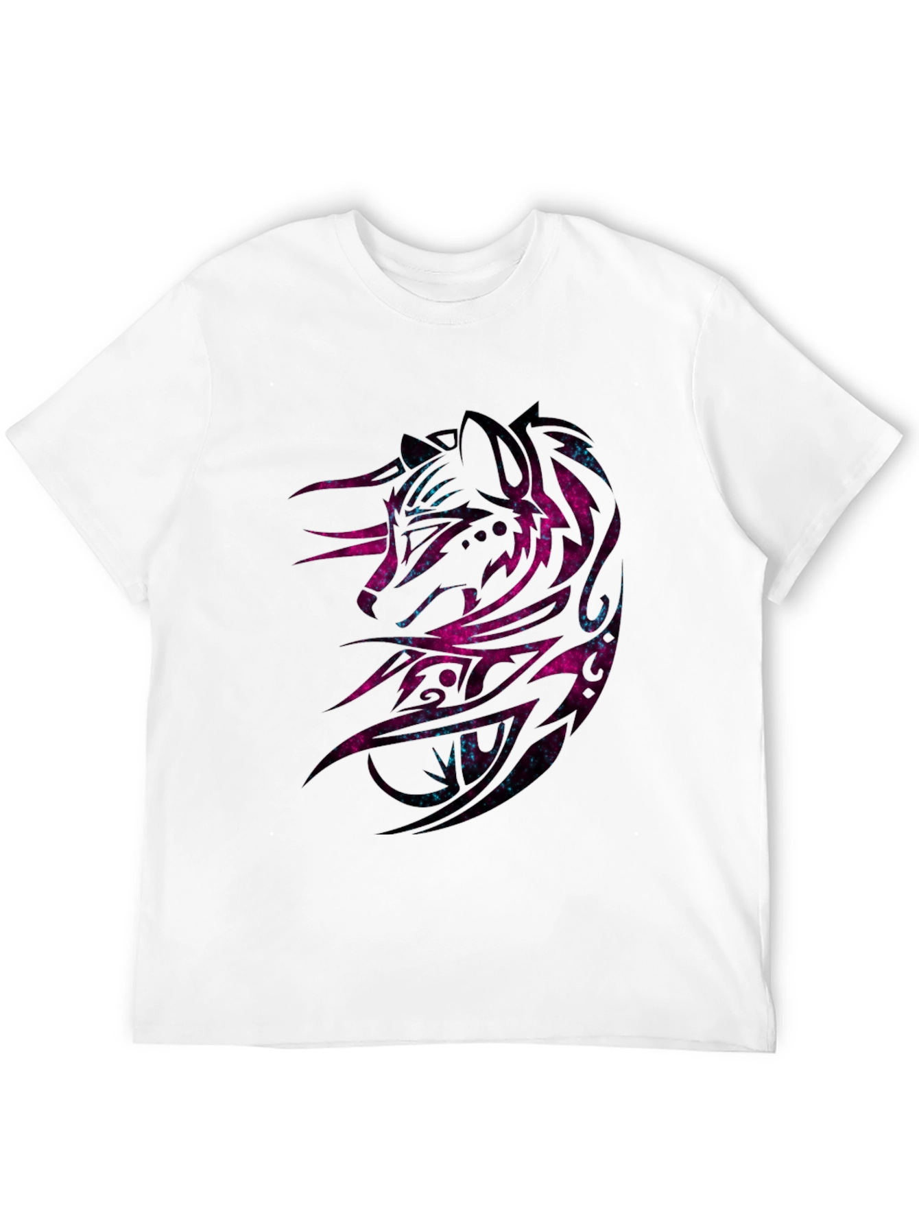 Galaxy Wolf Graphic Tee - Mens Black T-Shirt