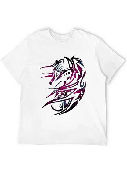 Galaxy Wolf Graphic Tee - Mens Black T-Shirt