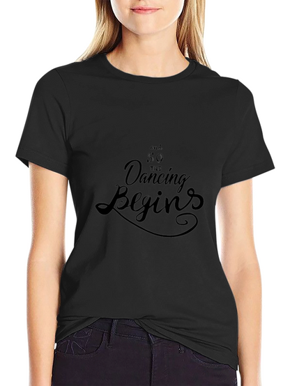 Dancing Begins Graphic Tee - Soft Black Cotton