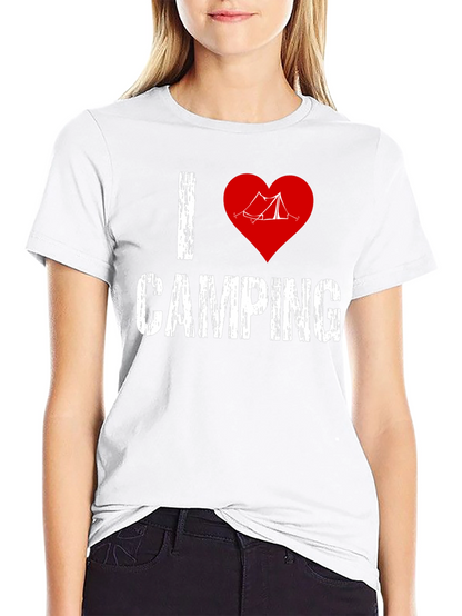 I Heart Camping Graphic T-Shirt - Black