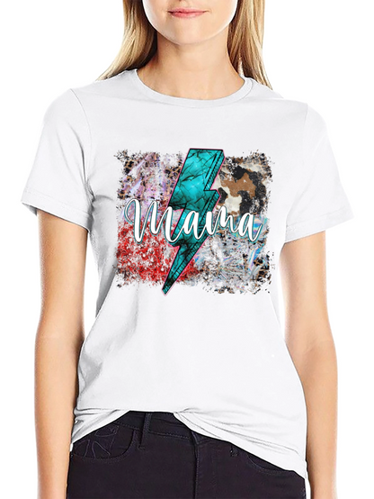 Mama Lightning Bolt Graphic Tee