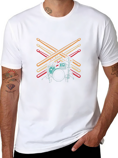 Drum Kit Graphic Tee - Musician Style