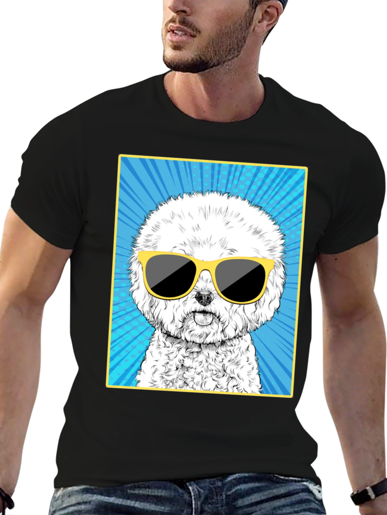 Cool Dog Graphic Tee - Unisex Cotton T-Shirt