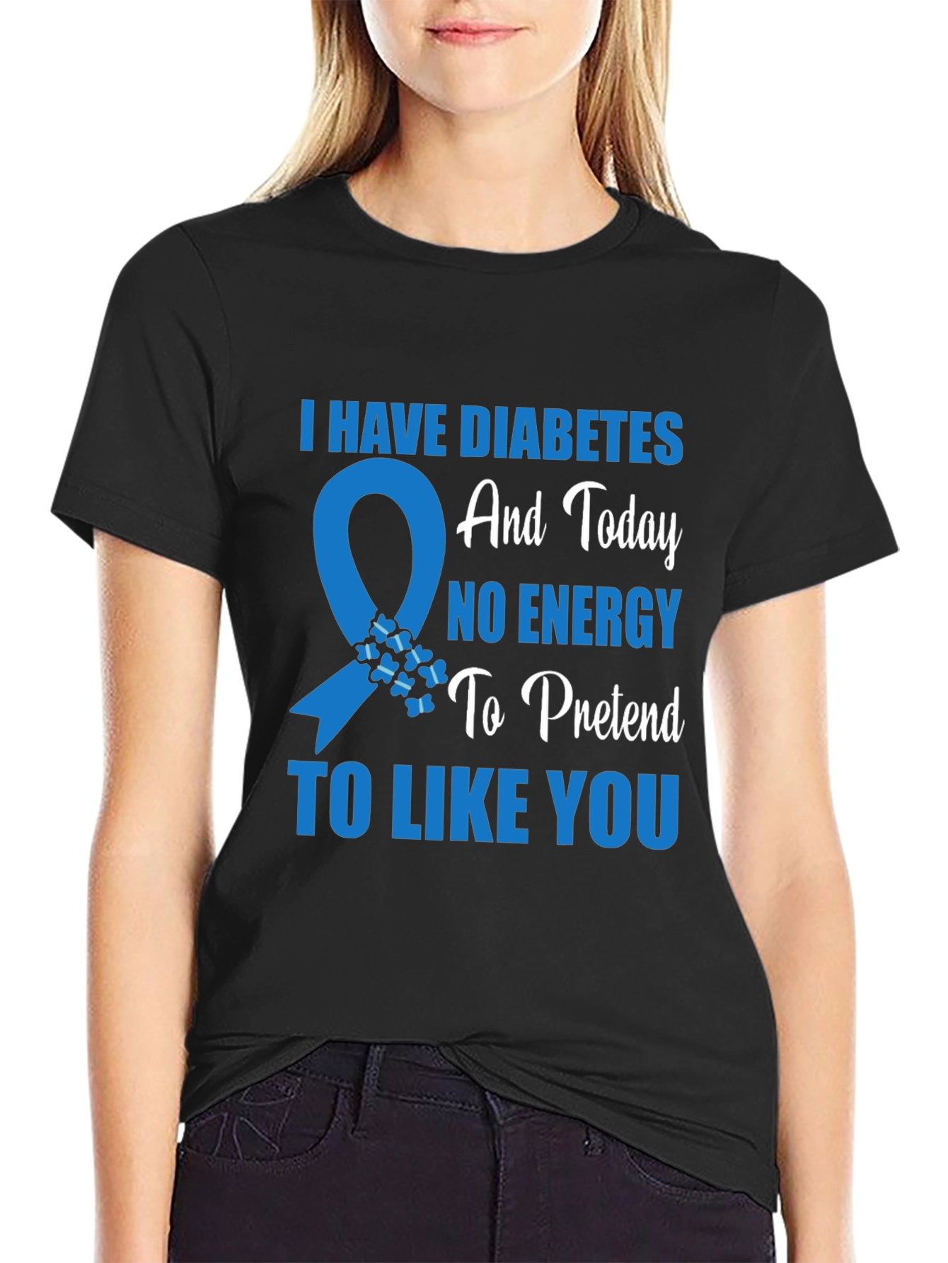 Diabetes Awareness T-Shirt - No Energy To Pretend