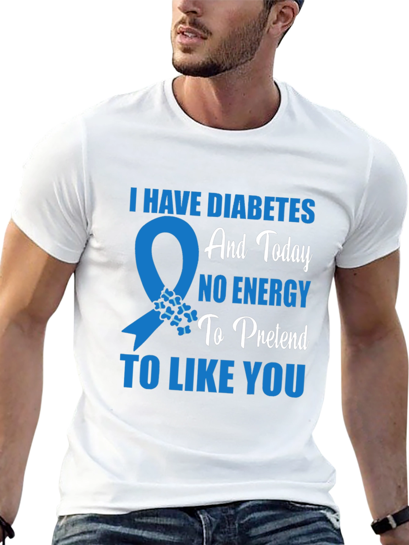 Diabetes Awareness T-Shirt - No Energy To Pretend