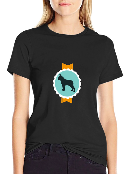 Dog Silhouette Graphic Tee - Modern Casual Style