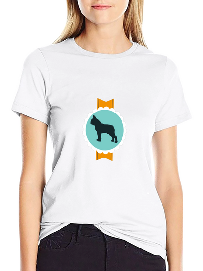 Dog Silhouette Graphic Tee - Modern Casual Style