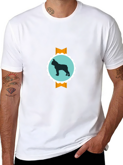 Dog Silhouette Graphic Tee - Modern Casual Style